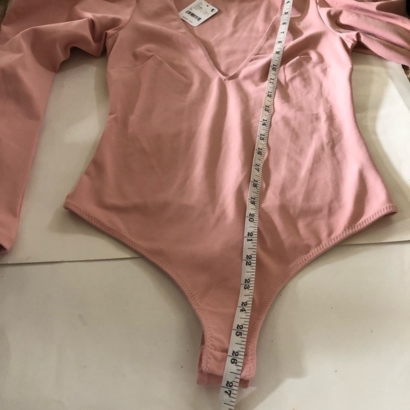Free People Intimately Va Va Voop Deep V-Neck Puff Long Sleeves Bodysuit Sz XS - Picture 14 of 14